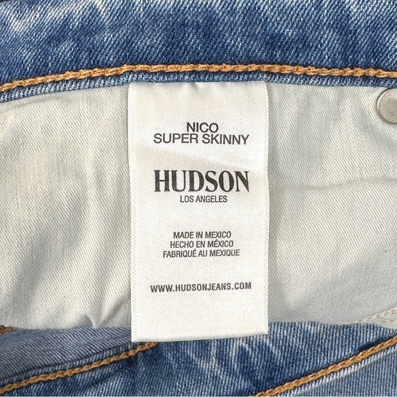 Hudson Nico Super Skinny Light Wash Jeans Size 30 - Picture 4 of 8